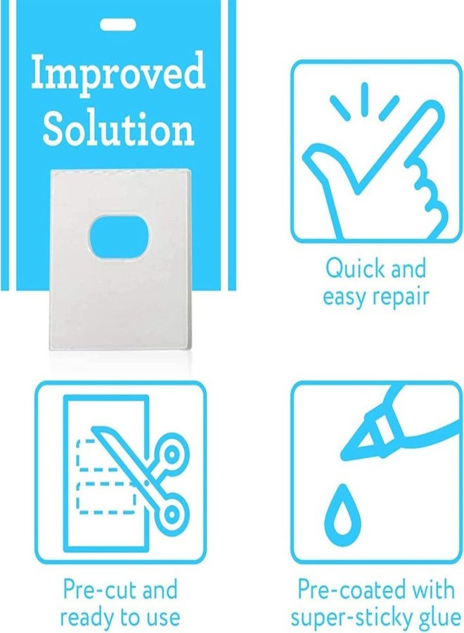 20 قطعة من شريط لاصق شفاف لإصلاح الستائر الرأسية الصغيرة، مع فتحات مقطوعة مسبقًا، ملحقات الستائر الرأسية والستائر. - Image 5